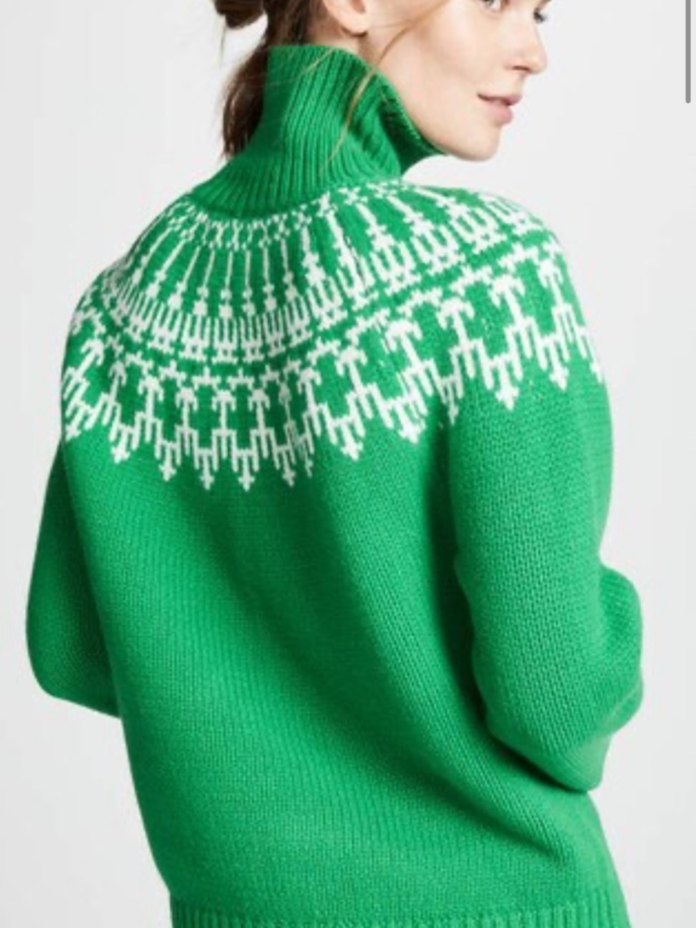 Tory Burch Sport Green Turtleneck Sweater - Picture 3 of 4